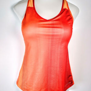 Orange Women's Racer Back Tank with Bra Size Med